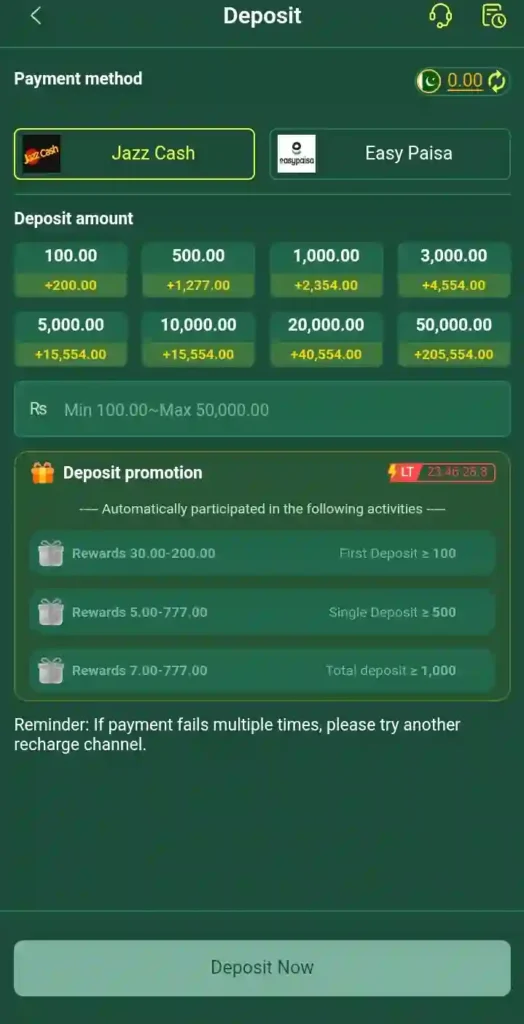 Zk777 Game Deposit